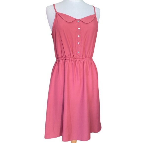 Kardashian Kollection Sundress Sz L Fairycore School Girl Preppy Romcom Y2K 90s - Picture 1 of 16